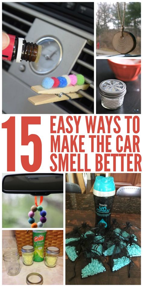 15 Easy Ways to Make Your Car Smell Better FAST Best Car Freshener, Organized Car, Cleaning Schedules, Diy Fragrance, Diy Air Freshener, Diy Kosmetik, Homemade Products, Deep Cleaning Tips, Car Smell