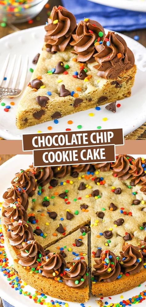 Home Made Cookies Recipe, Smores Dessert, Chocolate Chip Cookie Cake, Torte Cupcake, Cookie Cake Recipe, Best Sugar Cookies, Dessert Dips, Chocolate Frosting, Cookies Recipes Christmas