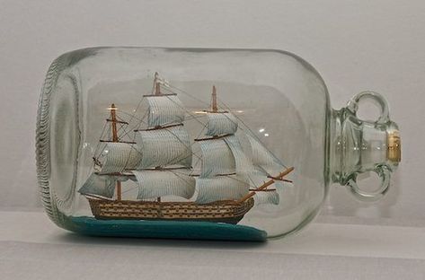 Joseph Aesthetic, Ship Bottle, Boat In A Bottle, Alternative Homes, Model Sailing Ships, Ship In Bottle, Ship In A Bottle, Ship Building, Clipper Ship