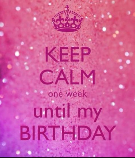 One Week Till My Birthday, Birthday Week Quotes, Wedding Planning Memes, Wedding Countdown Quotes, February Birthday Quotes, Keep Calm My Birthday, Wedding Meme, Silly Sayings, Wedding Planning Quotes