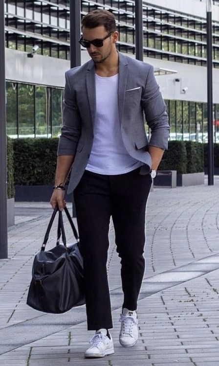 Men Work Outfits, Business Casual Outfits Winter, Sneakers Outfit Men, Blazer Outfits Men, Mens Fashion Blazer, Men Fashion Casual Shirts, Mens Fashion Smart, Mens Fashion Urban, Elegante Casual