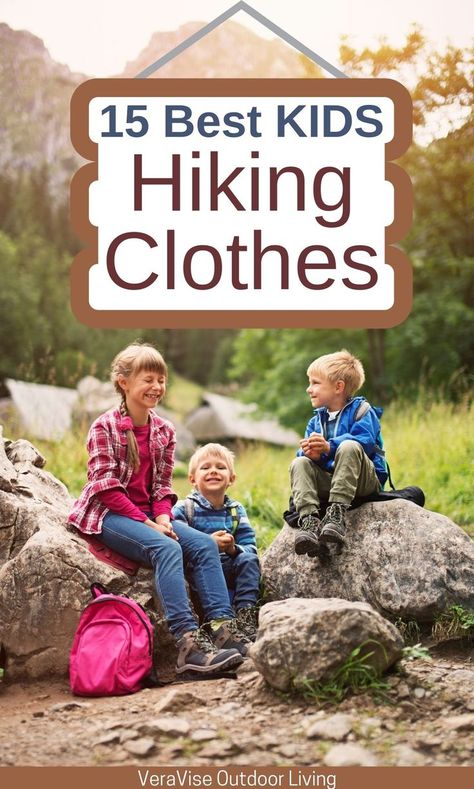 The right hiking clothes for kids is essential for optimum protection and comfort. Check our top picks for the best kids hiking clothes. Camping Outfits For Kids, Boys Hiking Outfit, Toddler Camping Outfit, Kids Hiking Outfit, Moisture-wicking Fleece Hoodie For Outdoor Activities, Kids Hiking Gear, Hiking With Baby, Hiking Necessities, Kids Hiking Backpack