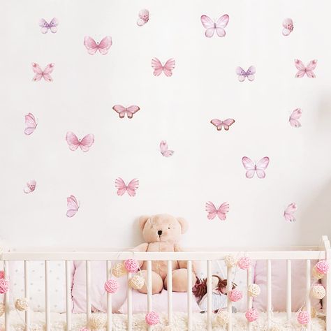 PRICES MAY VARY. 【What You Will Get】You will receive 6 sheets of colorful inspirational wall decals,each sheet approx size is 22.5*30cm/8.86*11.81inch. 1 Set of 34 elements. Each element for girls wall decals sticks separately. 【Premium Material】Our wall stickers flowers are made of premium pvc material,safe to use, reliable,durable. Removable and leave no traces of glue.Our wall decals for little girls room are not reusable. 【Easy to use】These colorful inspirational wall stickers can stick to a Kids Bedroom Wall Decals, Wall Decals Living Room, Girls Wall Stickers, Butterfly Nursery, Kids Bedroom Walls, Butterfly Wall Decals, Wall Decals For Bedroom, Butterfly Wall Stickers, Wall Stickers Kids