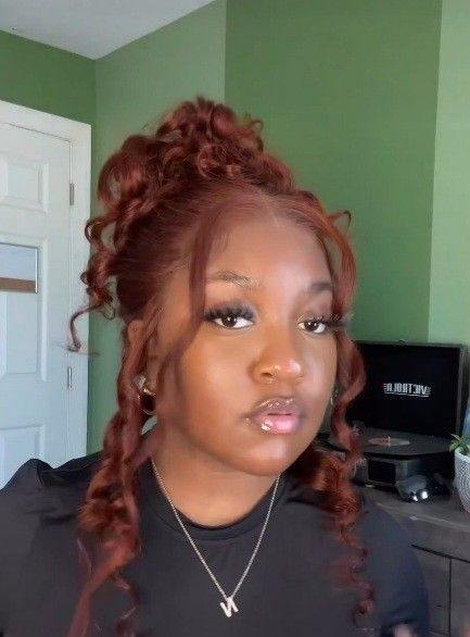 Red Frontal Wig, Red Frontal, Copper Wig, Auburn Color, Wig For Black Women, Hair Color Auburn, Copper Red, Auburn Hair, Hair Replacement