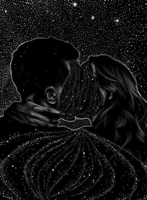 cosmic couple The Night Sky, Two People, Night Sky, In The Dark, Stars