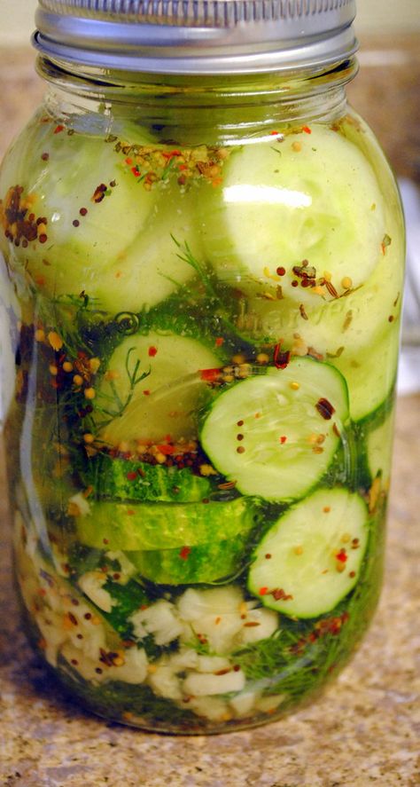 Garlic Dill Pickles, Pickled Foods, Canning Pickles, Lemon Cucumber, Refrigerator Pickles, Pickled Garlic, Dill Pickles, Homemade Pickles, Pickled Veggies