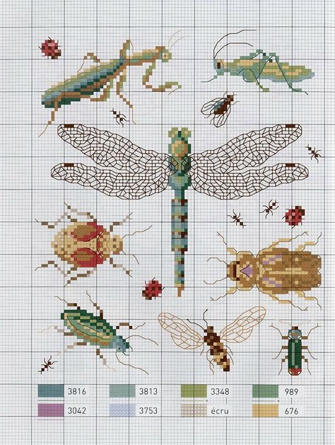 Butterfly Cross Stitch, Mini Cross Stitch, Pola Sulam, Cross Stitch Animals, Cross Stitch Patterns Free, Tapestry Crochet, Embroidery Craft, Embroidery Inspiration, Cross Stitch Chart