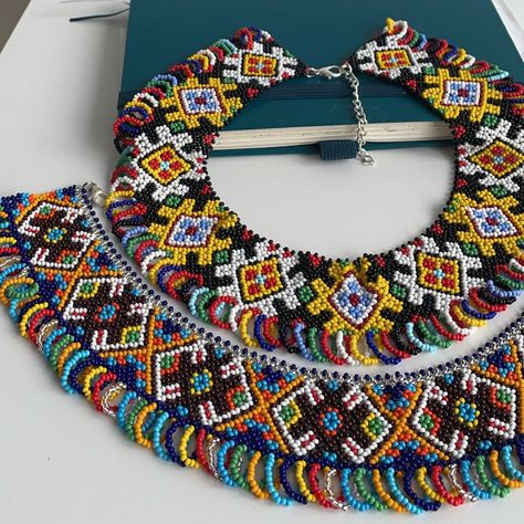 Ukraine Jewelry, Beaded Neckalce, Traditional Necklace, Ethnic Necklaces, Beaded Collar, Geometric Necklace, Necklace Beaded, Seed Bead Necklace, Beaded Necklaces