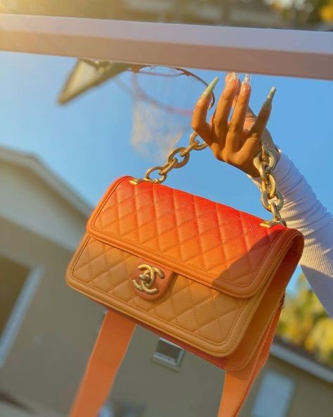 Chanel Bag, Follow Me, Chanel, Orange