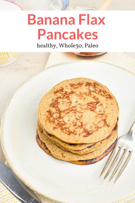 Flax Pancakes, Paleo Vegetarian, Slender Kitchen, Paleo Banana, Unhealthy Diet, Pancakes Easy, Pancakes Healthy, Make Ahead Breakfast, Flaxseed