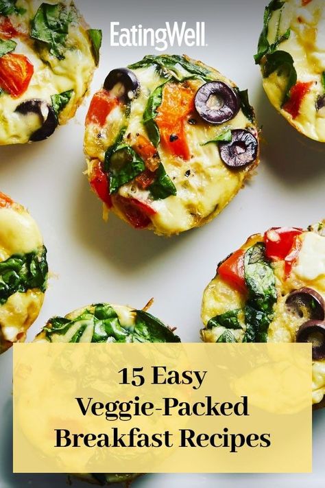 Vegetables In Breakfast, Breakfast With Vegetables Ideas, Veggie Egg Muffins Breakfast, Healthy Vegetable Breakfast Recipes, Meat And Veggie Breakfast, Veggie Protein Breakfast, Veggie Egg Cups Breakfast, Protein And Vegetable Breakfast, Vegetables With Breakfast