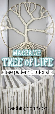 Macrame Tree Of Life, Tree Of Life Pattern, Macrame Tree, Macrame Wall Hanging Tutorial, Free Macrame Patterns, Macrame Plant Hanger Tutorial, Simple Macrame, Macrame Plant Hanger Patterns, Macrame Knots Tutorial