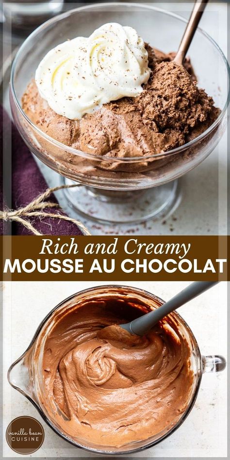 This decadent Chocolate Mousse is the perfect holiday dessert! Rich, velvety, and packed with deep chocolate flavor, it's a classic French treat you can make ahead of time to impress guests and sweeten up your festive celebrations. Best Chocolate Mousse Recipe, Best Chocolate Mousse, Chocolate Mousse Desserts, Chocolate Mousse Cups, Classic French Desserts, Easy Chocolate Mousse, Chocolate Mousse Recipe, French Dessert, French Desserts