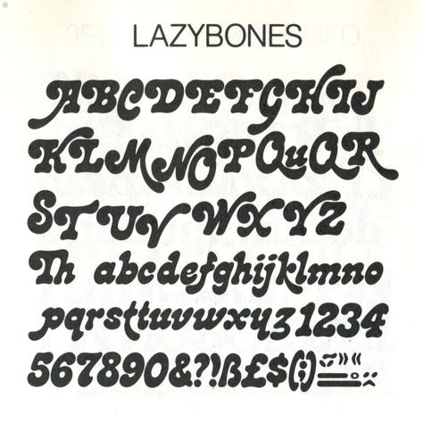 Fun & Funky 70′s Fonts From the 1979 Letraset... - The Groovy Archives Groovy Tattoo, Letras Cool, Tailgate Clothes, Monoline Font, Alfabet Font, Design Alphabet, Funky Fonts, Groovy Font, Typography Alphabet