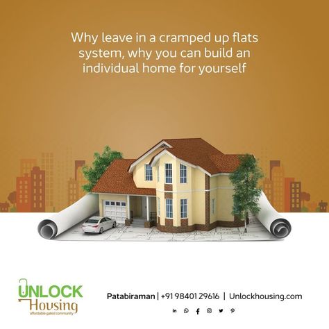 Lay the foundation stone of an individual dream home right on the day you purchase your plot with our fully upgraded gated community and see your dream come true. Contact us @ 9840129616 #unlock #unlockhousing #housing #realestate #realtor #realestateagent #home #property #forsale #investment #realtorlife #househunting #dreamhome #luxury #interiordesign #newhome #luxuryrealestate #house #homesweethome #architecture #luxuryhomes #realestateinvesting #realestatelife #realty #business #design # Home Loan Social Media Post, Construction Poster, Typography Ads, Real Estate Marketing Plan, Real Estate Marketing Strategy, Standee Design, House Shifting, Real Estate Marketing Design, Latest House Designs