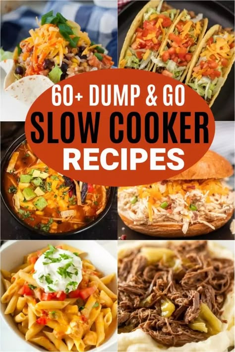 63 Dump and Go Crock pot Recipes - easy meal ideas Dump And Go Crockpot, Tenderloin Recipes Crockpot, Crockpot Dump Recipes, Crockpot Chicken Parmesan, Easy Crockpot Dinners, Crock Pot Recipes, Dump Meals, Crockpot Dishes, Pot Roast Recipes