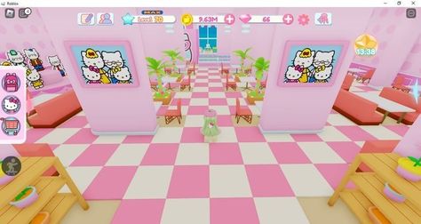 Hello Kitty Restaurant, Cafe Hello Kitty, Hello Kitty Games, Hello Kitty Theme, Kitty Play, Kitty Theme, Kitty Cafe, Hello Kitty Themes, Cafe Ideas