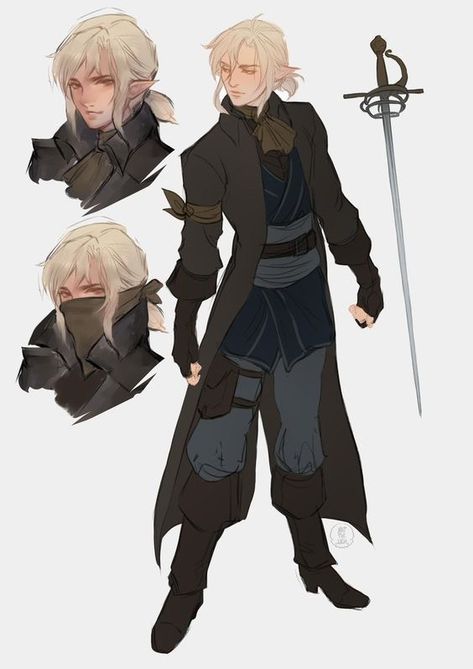 Rogue Character, Dnd Elves, Male Elf, Elf Characters, Character Design Cartoon, Male Character, Dungeons And Dragons Characters, Dnd Art, Arte Fantasy