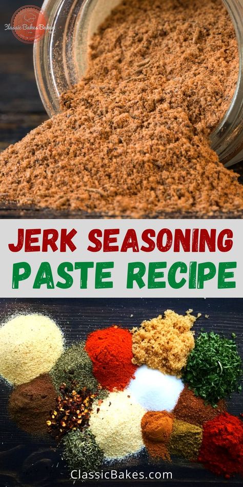 Authentic Jerk Seasoning Recipe, Jerk Paste, Jerk Seasoning Recipe, Jamaican Seasoning, Jerk Recipe, Bbq At Home, Veggies Dinner, Jerk Sauce, Creole Spice