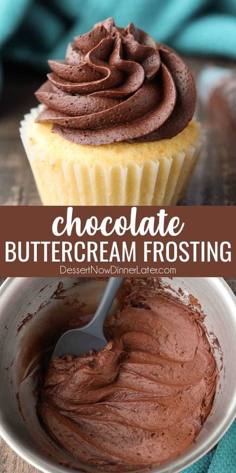 How To Make Icing For Cupcakes, Cupcake Icing Ideas, Daisy Desserts, Icing For Cupcakes, Cupcake Icing Recipe, Homemade Chocolate Buttercream Frosting, Chocolate Icing Recipes, Chocolate Buttercream Frosting Recipe, Chocolate Buttercream Icing