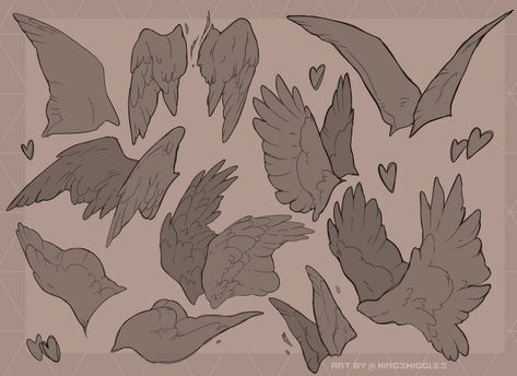 Wing Tutorial, Wings Sketch, Wings Drawing, Wings Art, Concept Art Drawing, Poses References, Figure Drawing Reference, Creature Concept Art, Art Tutorials Drawing