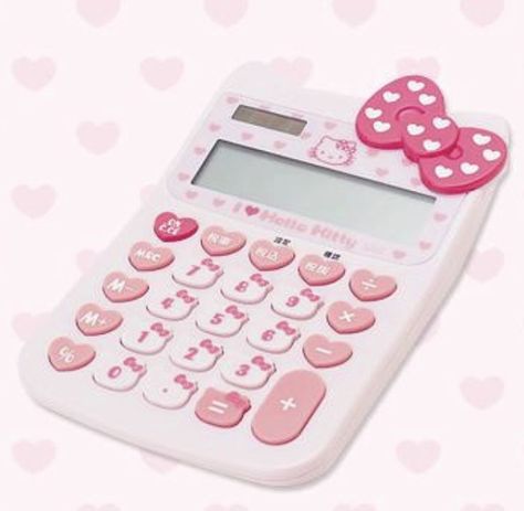 Hello Kitty Calculator, Hello Kitty School, School Materials, Beautiful Stationery, Charm School, Girl Bedroom Designs, Anna Sui, Everything Pink, Pink Quartz