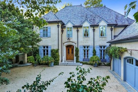 French Provincial Home, Veranda Magazine, Provincial Home, French Exterior, Iron Balcony, Casement Windows, French Country House, French House, French Provincial