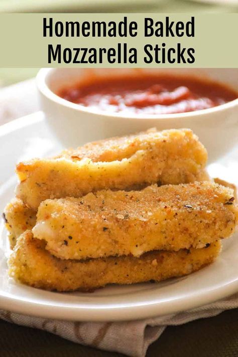 Homemade Baked Mozzarella Cheese Sticks #appetizer #cheese #baked Homemade Cheese Sticks, Baked Mozzarella Sticks, Baked Mozzarella, Cheese Sticks Recipe, Homemade Mozzarella Cheese, Homemade Mozzarella Sticks, Mozzarella Sticks Recipe, Homemade Mozzarella, Baked Recipe