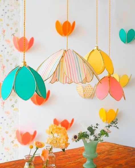 Colorful Lamps, 귀여운 음식 그림, Decoration Inspiration, Dream House Decor, Vintage Lamps, House Inspiration, Girl Room, Made In, Home Deco