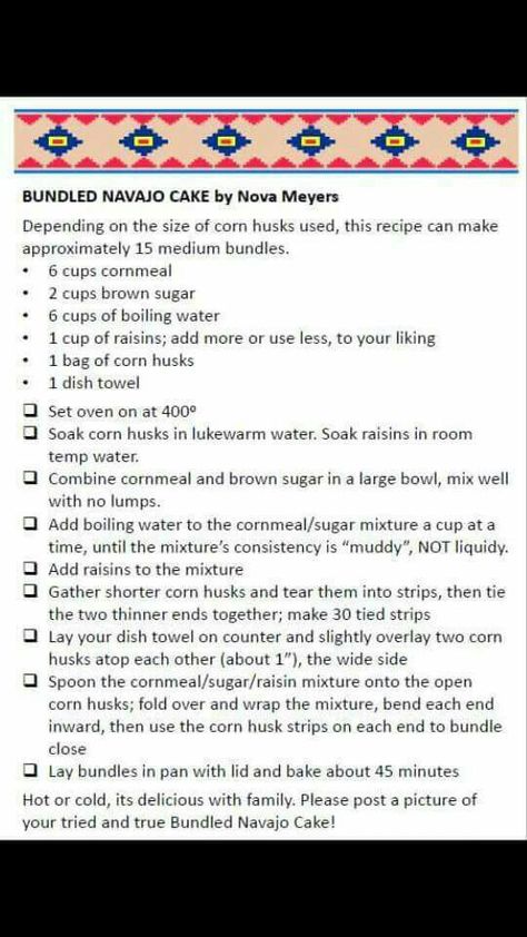 Bundled Navajo Cake Navajo Recipes, Navajo Blue Corn Cookies, Navajo Flatbread Recipe, Blue Cornbread Recipe, Frybread Navajo, Navajo Kneel Down Bread Recipe, Fry Bread Navajo, Cherokee Food, Native American Cake