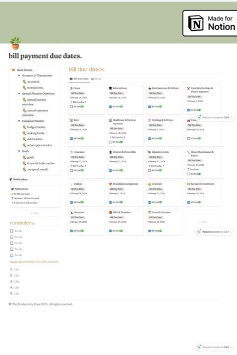 #Notion_Finance #Bill_Tracking #Finance_Tracking #Notion_Dashboard Class Notes Template, Notion School Planner, Work Tracker, Notion Academic, Notion School, Minimalist Notion, Setup Minimalist, Notion Templates For Students, School Notion