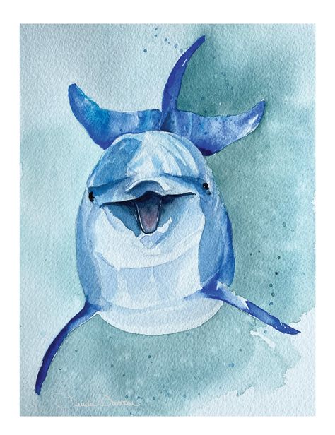 Excited to share the latest addition to my #etsy shop: Original Happy Dolphin Watercolor Note Cards, 4.25"x5.5" Size, Blank Inside Cards, Invitation Cards, Handmade Greeting Cards with envelopes https://etsy.me/45W4Rbx #blankinside #425x55cards #watercolorcards #notecards #originalartcds #welcomecards #10dollargift #handmadecard #babyregistryitem Watercolor Art Ocean Animals, Watercolor Marine Life, Watercolor Animals Simple, Invitation Cards Handmade, Dolphin Crafts, Dolphin Watercolor, Happy Watercolor, Dolphin Painting, Summer Wallpapers