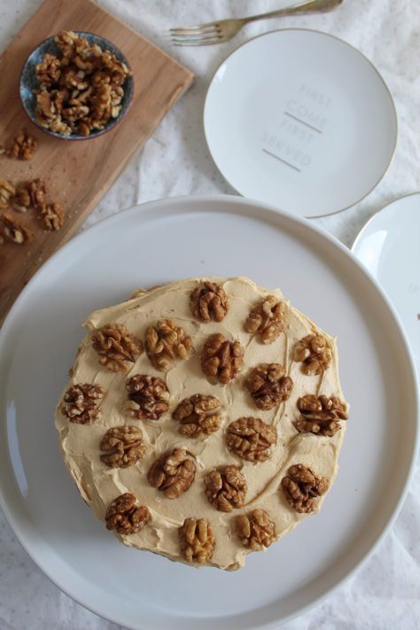 GLUTEN FREE COFFEE AND WALNUT CAKE RECIPE WITH BUTTERMILK 10 Gluten Free Coffee And Walnut Cake, Walnut Cake Recipe, Dairy Free Cake Recipe, Triple Chocolate Muffins, Gluten Free Cupcakes Vanilla, Vegan Banana Muffins, Gluten Free Coffee, Coffee And Walnut Cake, Gluten Free Cake Recipe