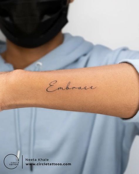 Embrace The Journey Tattoo, Embrace Change Tattoo, Acceptance Tattoo, Embrace Tattoo, Self Worth Tattoo, Made In Heaven Tattoo, Strong Tattoos, Heaven Tattoos, The Way I Am