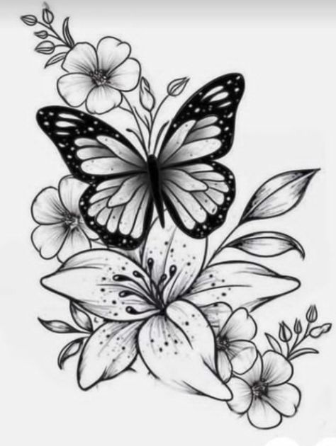 Cover Up Tattoo Butterfly, Butterfly Ankle Tattoos For Women, Cross And Butterfly Tattoo, Shaded Flower Tattoo, Flower With Butterfly Tattoo, Torso Tattoos For Women, Butterfly And Flower Tattoo Designs, Shoulder Butterfly Tattoo, Butterfly Tattoo Wrist