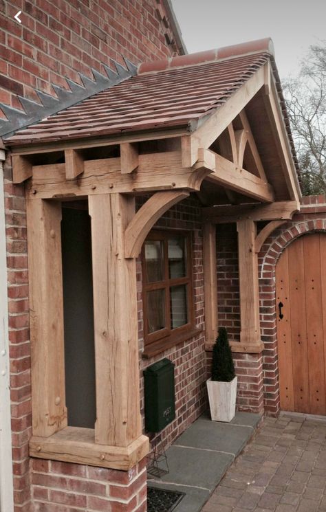 Oak Porch, Veranda Design, Timber Frame Porch, Porch Canopy, Pergola Diy, Traditional Porch, Porch Design Ideas, Building A Porch, Porch Roof