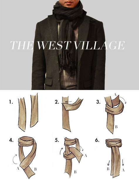 westvillagetwicearoundascot_diagram_full_new Simpul Dasi, Tie A Scarf, Clothing Tips, Scarf Knots, Moustaches, Scarf Tying, How To Wear Scarves, Winter Wear, Scarfs