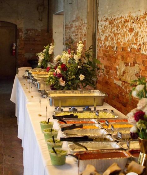 Catering Meals, Wedding Refreshments, Diy Taco Bar, Taco Wedding, Taco Bar Wedding, Potluck Wedding, Opelika Alabama, Taco Bar Party, Buffet Wedding Reception