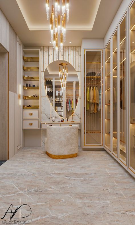 Clothes Area Dressing Area With Wardrobe, Dressing Area In Bedroom, Dressing Area Design, Meja Makeup, Classical Villa, Luxury Villa Design, Dream Closet Design, Kids Room Interior Design, Modern Cupboard Design