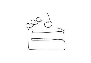 Cake slice continuous lines stock photos, royalty-free images, vectors, video One Line Cake Drawing, Dessert Line Art, Piece Of Cake Tattoo, Slice Of Cake Tattoo, Slice Of Cake Drawing, Cake Line Drawing, Cake Slice Drawing, Cute Cake Illustration, Cake Art Drawing