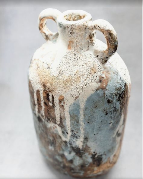 Vasos Vintage, The Potter's Hand, Amphora Vase, Pottery Bottles, Handcrafted Pottery, Rustic Pottery, Antique Bottle, Ceramic Bottle, Planter Ideas