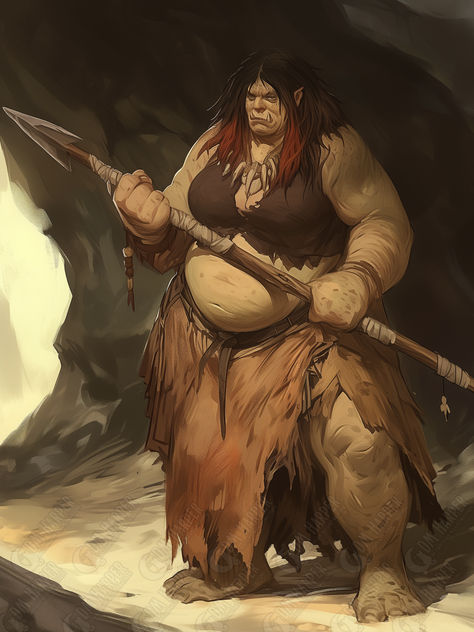 Thog, female Ogre (Stormking's Thunder) Frost Giant Female, Ogre Character Design, Female Ogre, Ogre Art, Giant Female, Female Creature, Female Giant, Npc Dnd, Female Orc