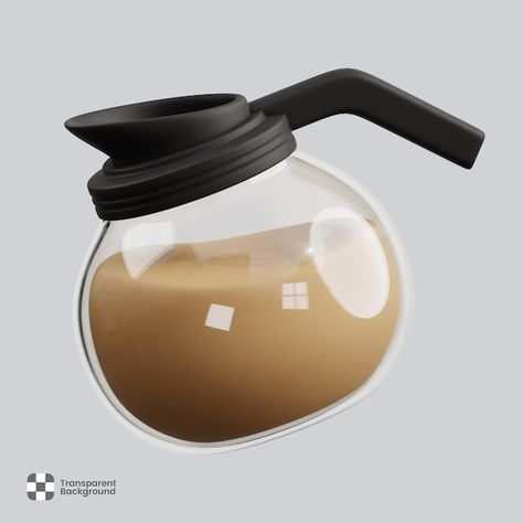 Pot Illustration, 3d Coffee, 3d Reference, 3d Inspiration, Spilled Coffee, 3d Icons, Match 3, 3d Object, 3d Illustration