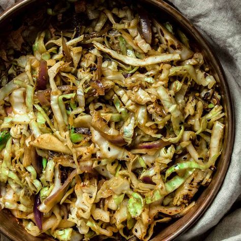 Chinese Stir-Fried Cabbage with Ginger Soy Cabbage Asian Stir Fry, Spicy Cabbage Stir Fry, Stir Fried Garlicky Cabbage, Asian Braised Cabbage, Fried Napa Cabbage Recipes, Cabbage Side Dish Asian, Chinese Cabbage Recipes Easy, Sauteed Asian Cabbage, Easy Asian Cabbage Recipes