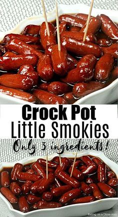 Crock Pot Little Smokies, Smokies Crockpot, Lil Smokies Recipes, Bbq Little Smokies, Crockpot Little Smokies, Little Smokies Recipes, Smokies Recipe, Little Smokies, Crockpot Appetizers