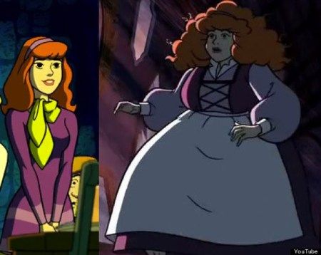 “Scooby-Doo! Frankencreepy” main character Daphne gets “cursed” and goes from a “size 2 to a size 8″.  Just so we can be certain that kids u... Scooby Doo Female Characters, Scooby Doo 2 Monsters Unleashed Daphne, A Pup Named Scooby Doo, Scooby Doo Movie 2002 Velma, Mystery Incorporated, Scooby Doo Movie, Daphne And Velma, Scooby Doo Movie 2002, New Scooby Doo