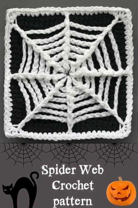 Video - how to crochet a spider web coaster. Spider Web Crochet, Web Crochet, Crochet Spider Web, Granny Squares Crochet, Crochet Spider, Squares Crochet, Coaster Pattern, Granny Squares, How To Crochet