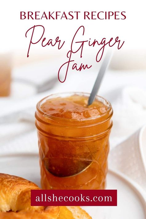 Fruit Jam Recipes, Ripe Pears, Ginger Jam, Free Meal Planner, Meal Planner Printable Free, Pear Ginger, Pineapple Jam, Pear Jam, Chopped Pineapple