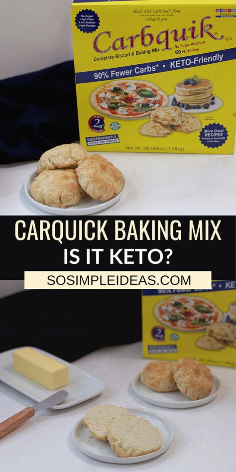 Need a low-carb flour substitute for your favorite recipes? Check out Carbquik biscuit and baking mix. It has just 2g net carbs per serving! Carbquik Recipes, Baking Mix Recipes, Low Sugar Diet Recipes, Dinner Recipes Healthy Low Carb, Quick Baking, Low Carb Biscuit, Flour Substitute, Low Carb Low Fat Recipes, Low Carb Flour