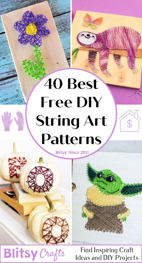 free string art patterns (40 printable templates) Nail And String Art For Kids, String Art Patterns Free Printable Christmas, Free String Art Pattern, Nail String Art Patterns Free Templates, Free Printable String Art Patterns, Things To Make With Thread, String Art Patterns Free Templates, String Art Templates Printable Free, String Art Szablon